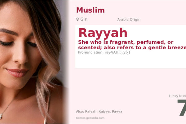 Rayyah Name Meaning — Arabic Origin, Girl Name & Details (2025)