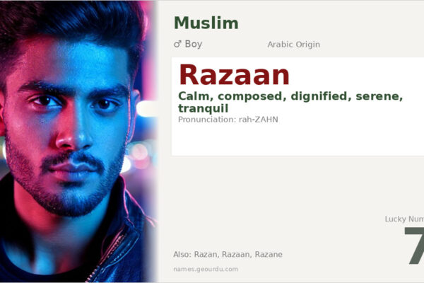 Razaan Name Meaning — Arabic Origin, Boy Name & Details (2025)