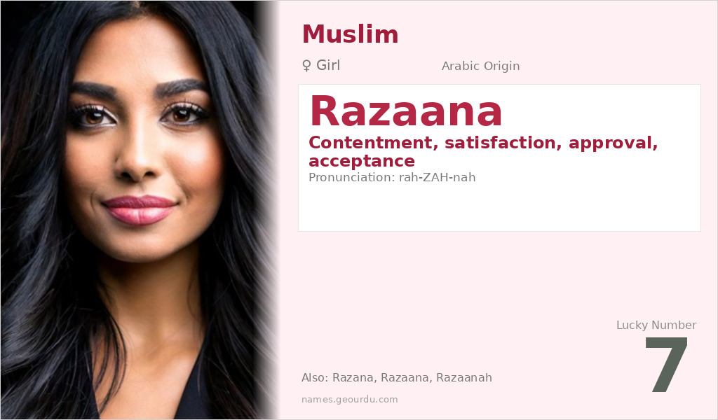 Razaana Name Meaning and Details