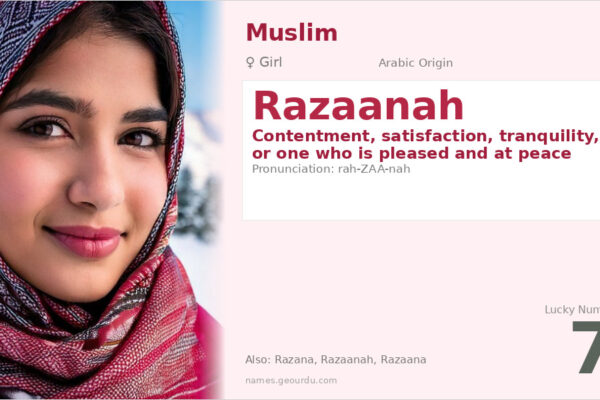 Razaanah Name Meaning — Arabic Origin, Girl’s Name & Details (2025)