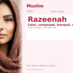 Razeenah Name Meaning and Details