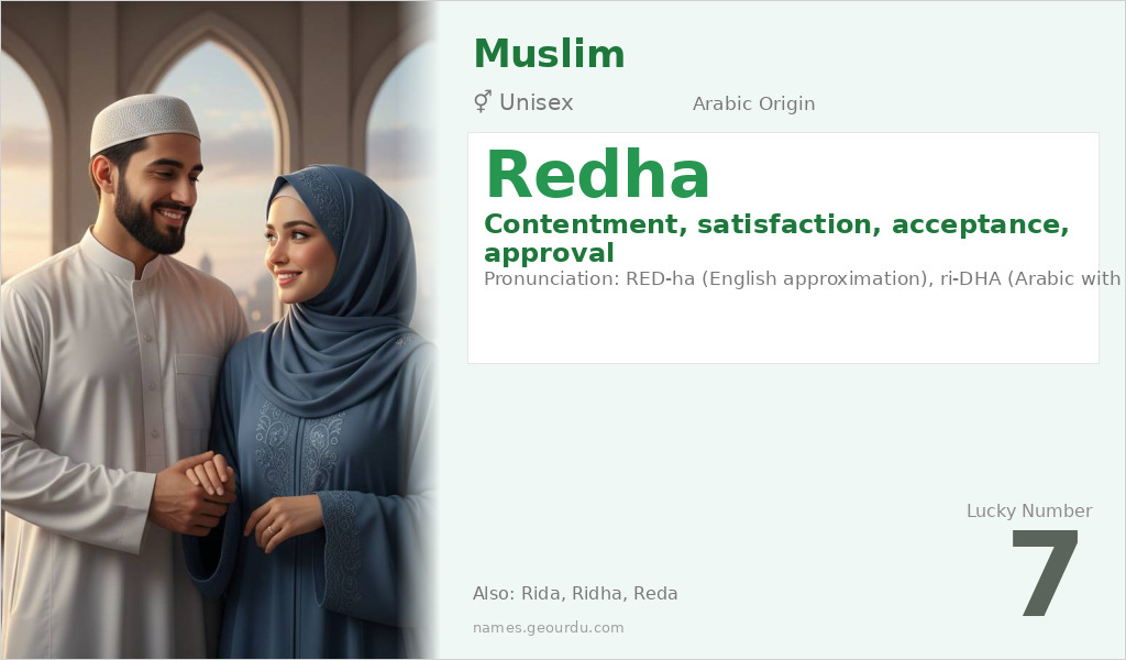 Redha Name Meaning and Details