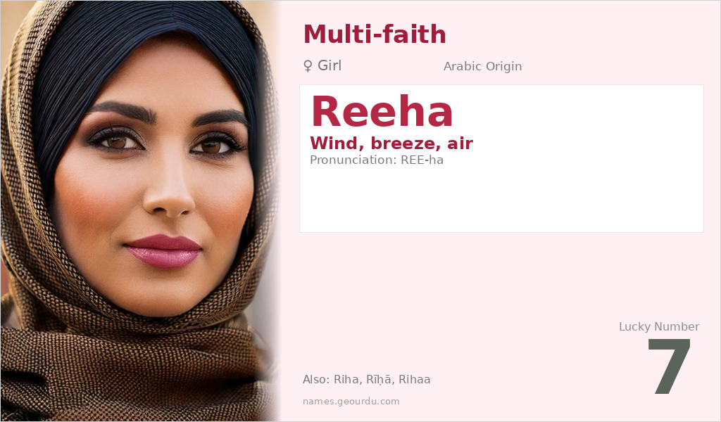 Reeha Name Meaning and Details