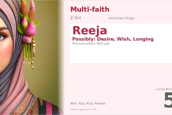 Reeja Name Meaning — Origin, Gender & Details (2025)