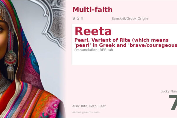 Reeta Name Meaning — Pearl, Truth & Origin (2025)