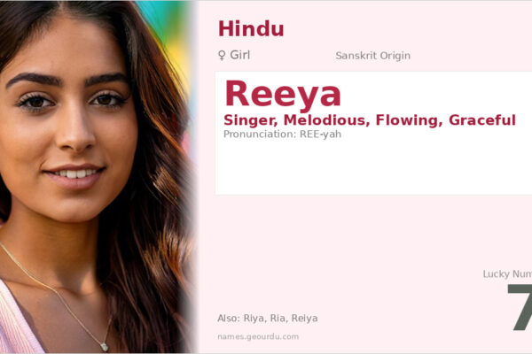 Reeya Name Meaning — Sanskrit Origin, Girl Name & Details (2025)