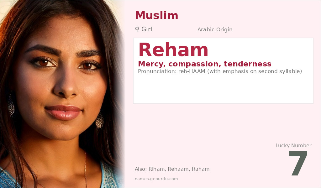 Reham Name Meaning and Details