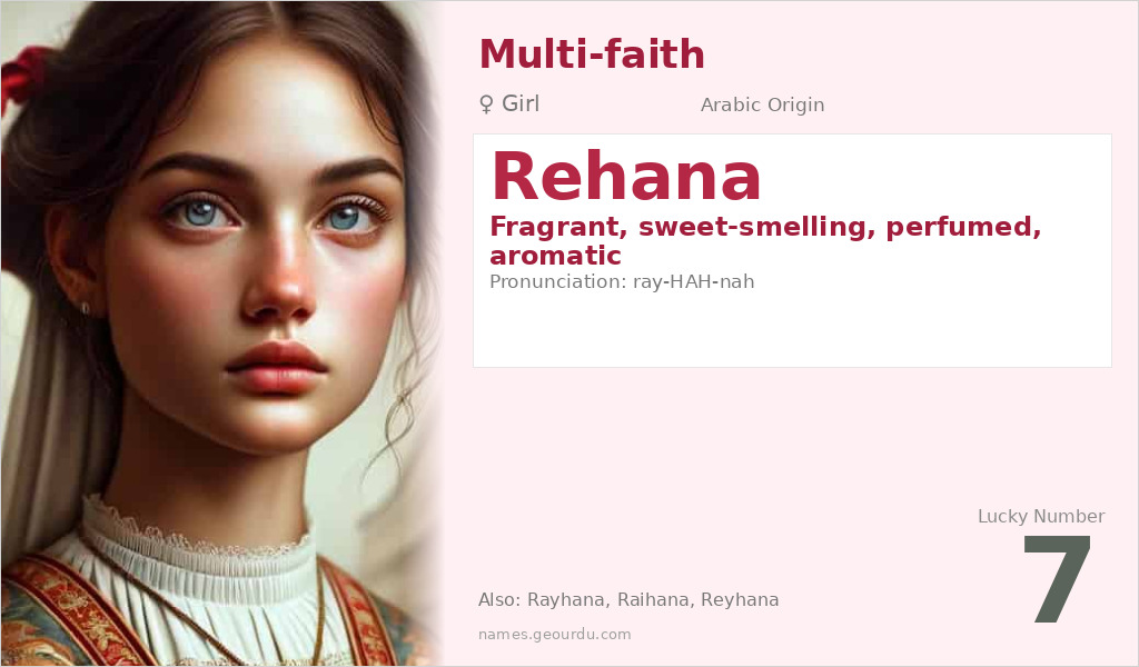 Rehana Name Meaning and Details
