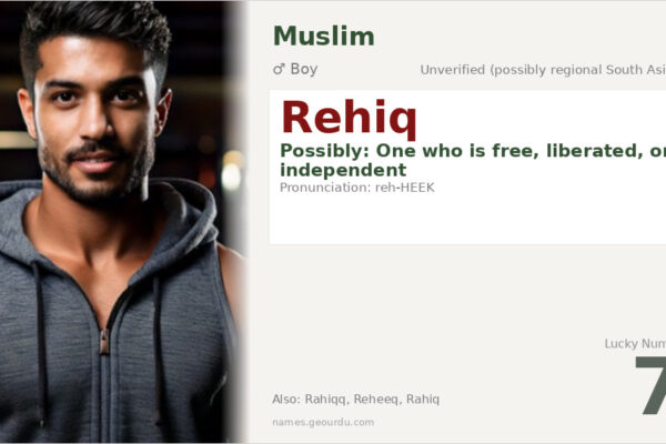 Rehiq Name Meaning — Origin, Gender & Details (2025)