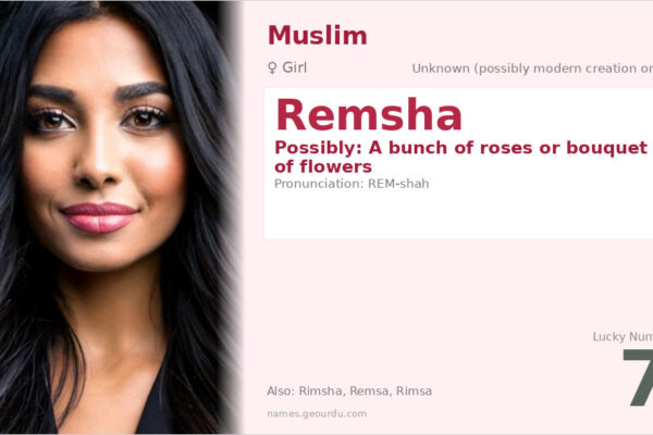 Remsha Name Meaning — Origin, Gender & Details (2025)