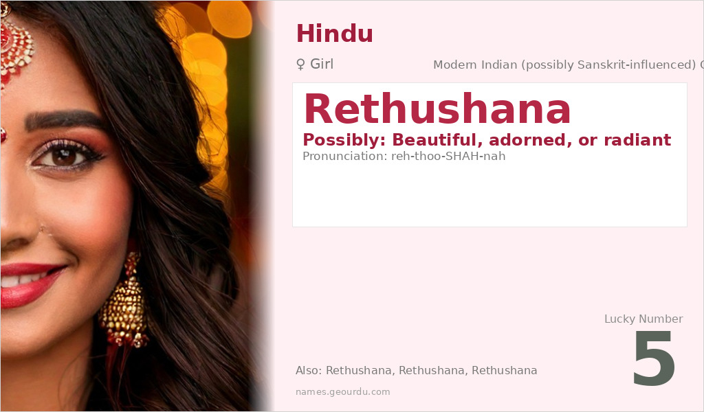 Rethushana Name Meaning and Details