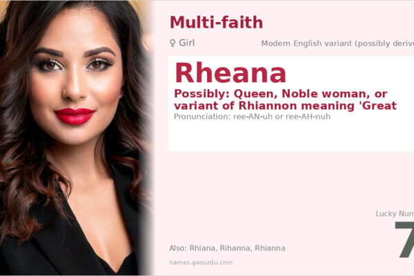 Rheana Name Meaning — Origin, Gender & Details (2025)