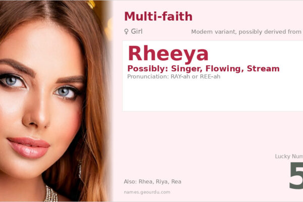 Rheeya Name Meaning — Origin, Gender & Details (2025)