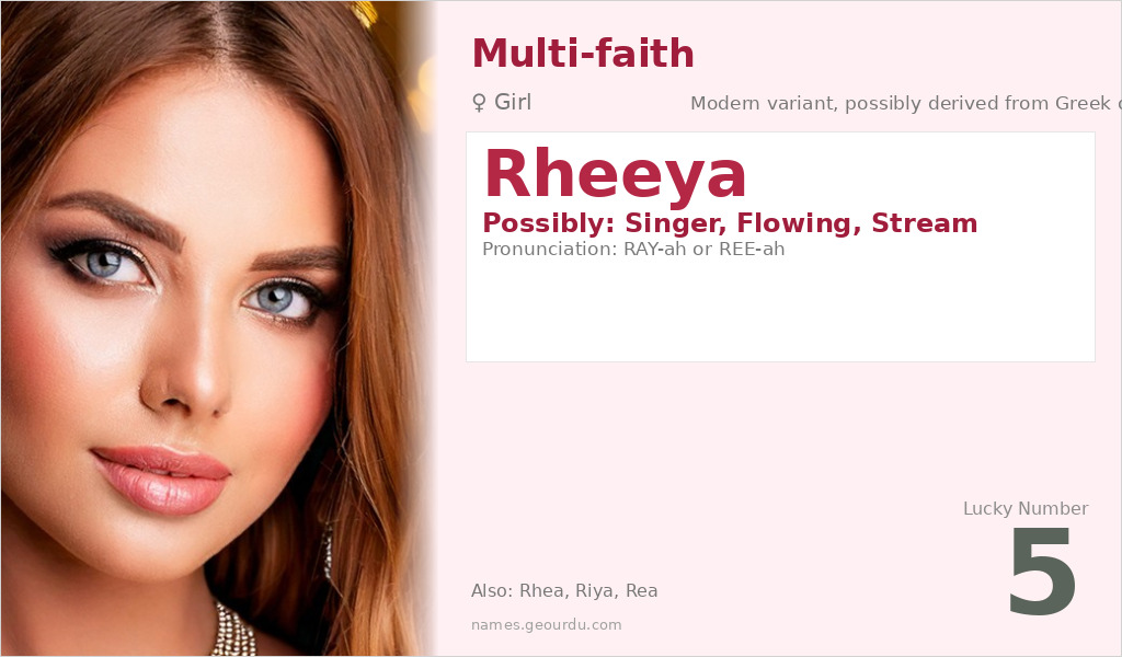 Rheeya Name Meaning and Details
