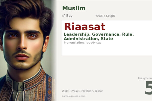 Riaasat Name Meaning — Arabic Origin, Leadership & Details (2025)