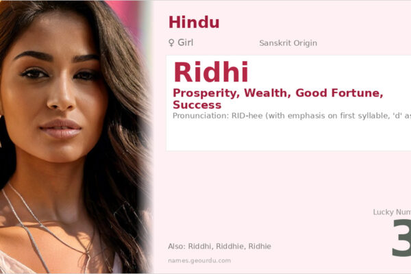 Ridhi Name Meaning — Sanskrit Origin, Girl Name & Details (2025)