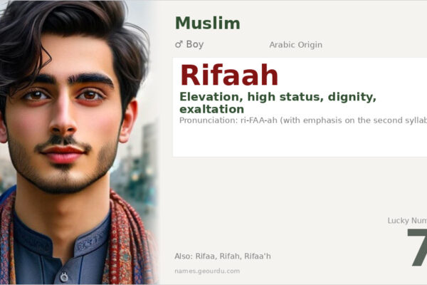 Rifaah Name Meaning — Arabic Origin, Boy Name & Details (2025)