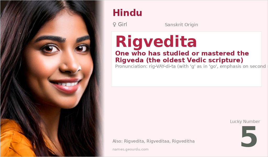 Rigvedita Name Meaning and Details