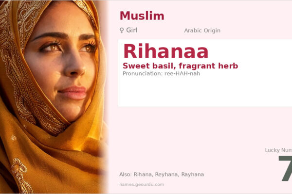 Rihanaa Name Meaning — Arabic Origin, Girl Name & Details (2025)