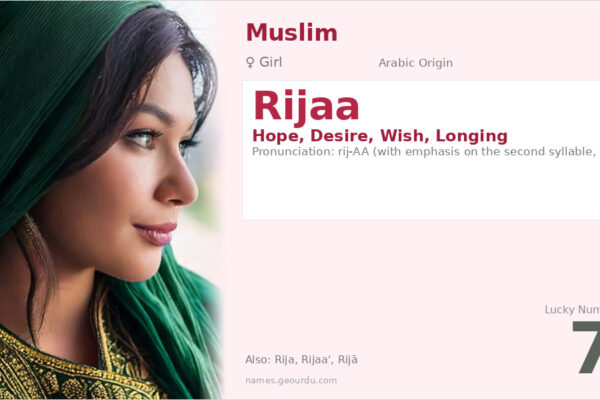 Rijaa Name Meaning — Arabic Origin, Girl Name & Details (2025)