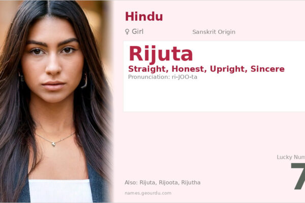 Rijuta Name Meaning — Sanskrit Origin, Girl Name & Details (2025)