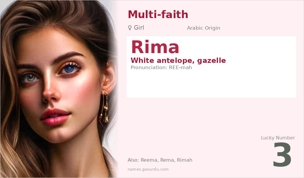 Rima Name Meaning and Details