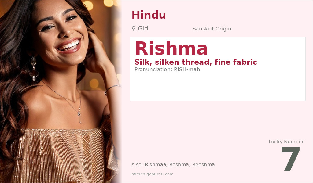 Rishma Name Meaning and Details