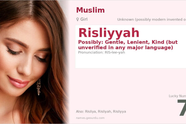 Risliyyah Name Meaning — Origin, Gender & Details (2025)