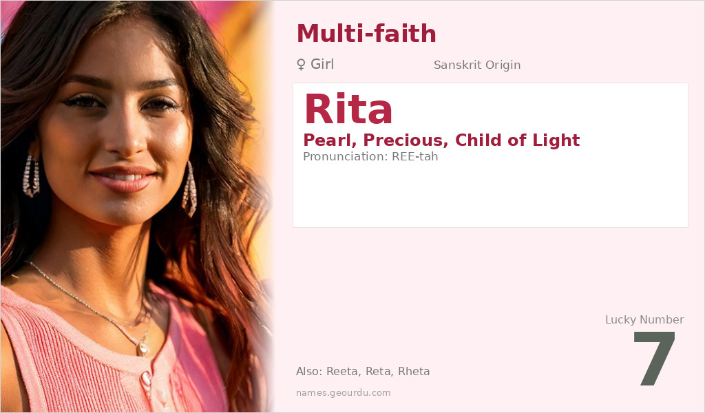 Rita Name Meaning and Details