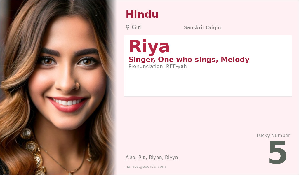 Riya Name Meaning and Details