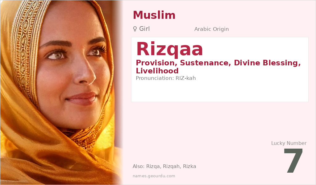 Rizqaa Name Meaning and Details