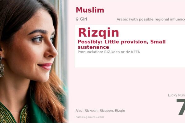 Rizqin Name Meaning — Origin, Gender & Details (2025)