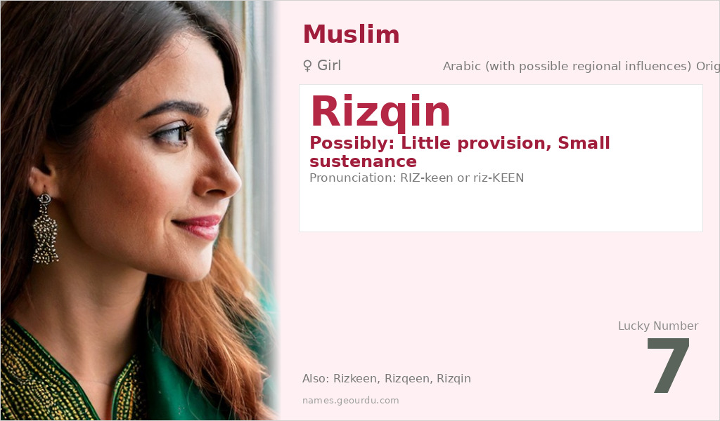Rizqin Name Meaning and Details