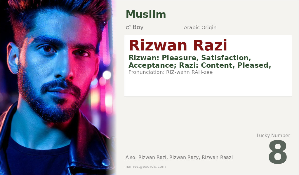 Rizwan Razi Name Meaning and Details