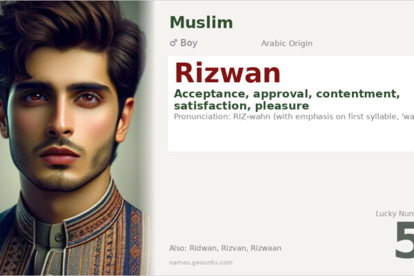 Rizwan Name Meaning — Arabic Origin, Boy’s Name & Islamic Significance (2025)