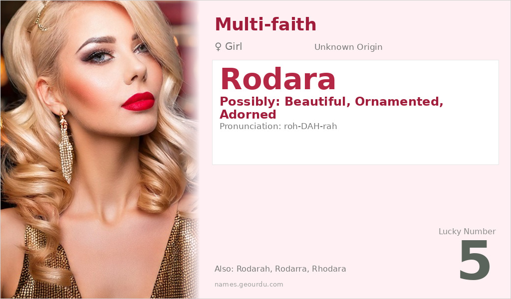 Rodara Name Meaning and Details