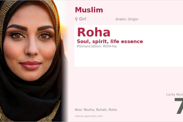 Roha Name Meaning — Arabic Origin, Girl Name & Spiritual Significance (2025)