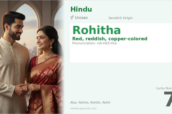 Rohitha Name Meaning — Sanskrit Origin, Gender & Details (2025)