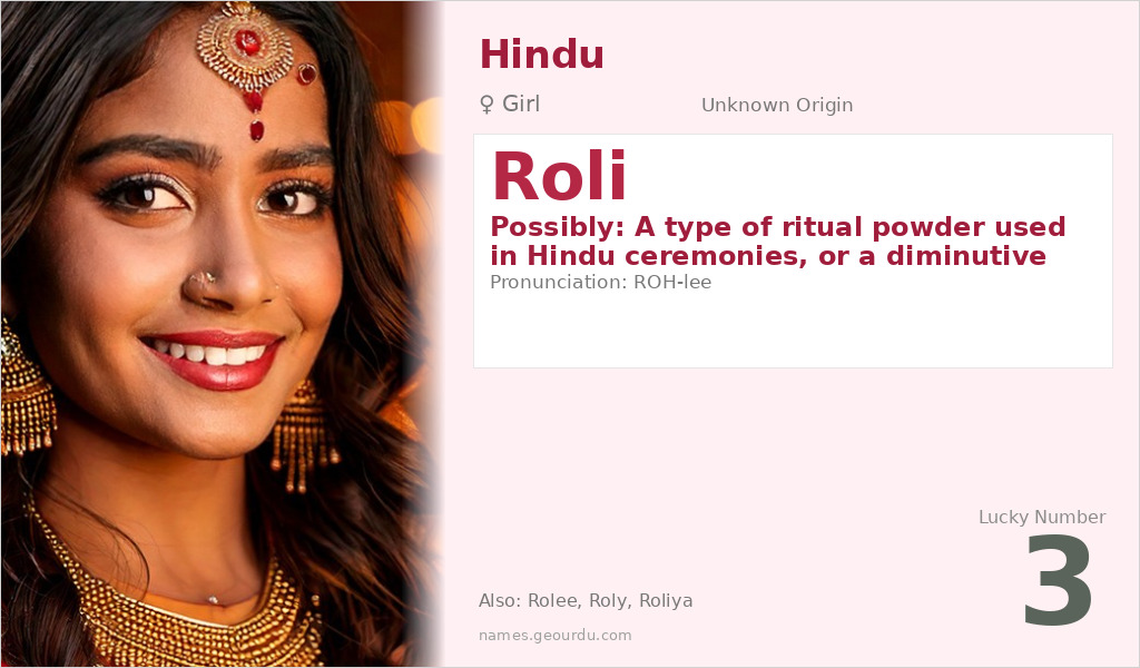 Roli Name Meaning and Details