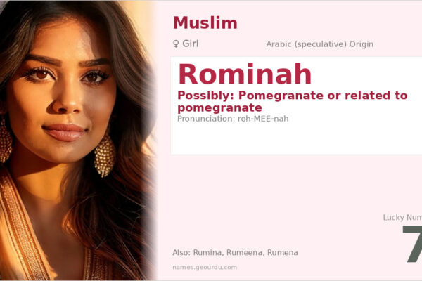 Rominah Name Meaning — Origin, Gender & Details (2025)