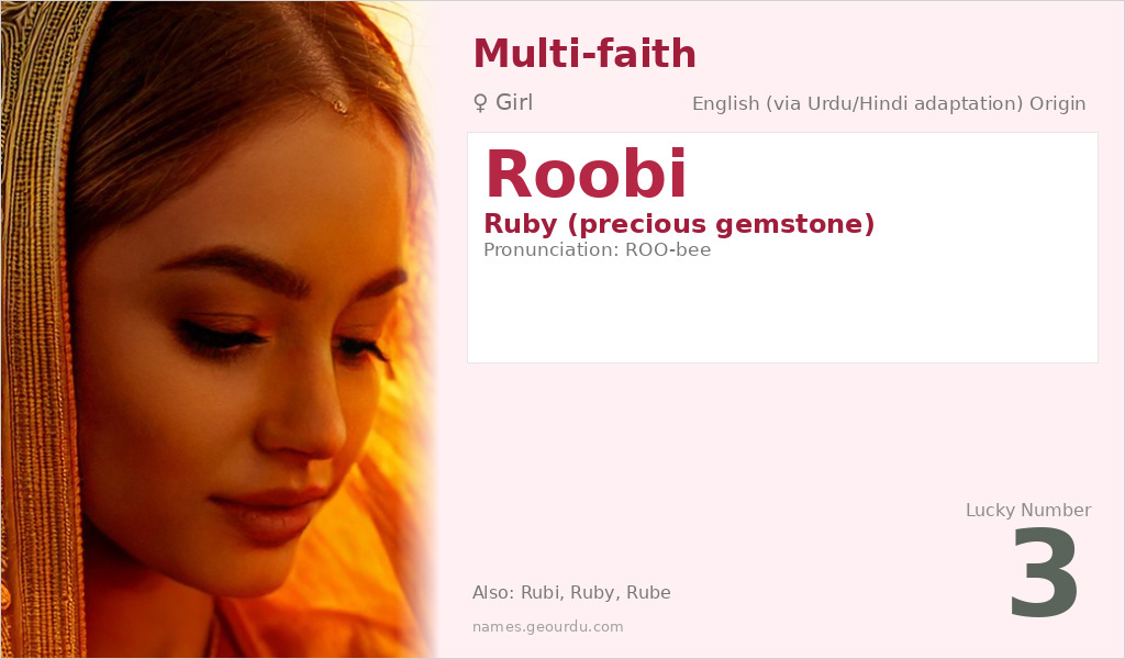 Roobi Name Meaning and Details