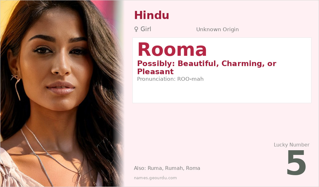 Rooma Name Meaning and Details