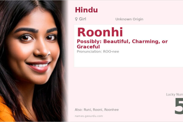 Roonhi Name Meaning — Origin, Gender & Details (2025)