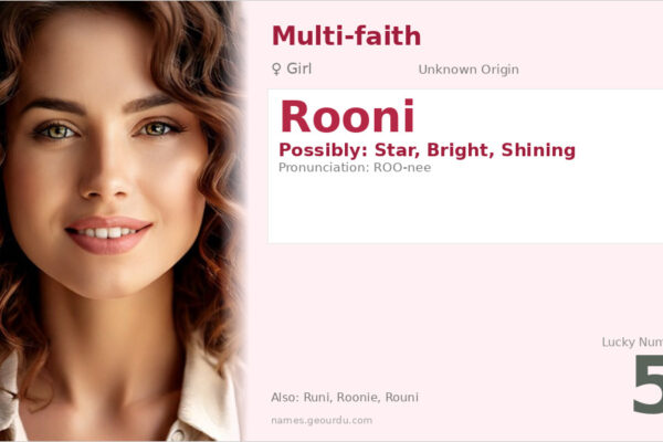 Rooni Name Meaning — Origin, Gender & Details (2025)