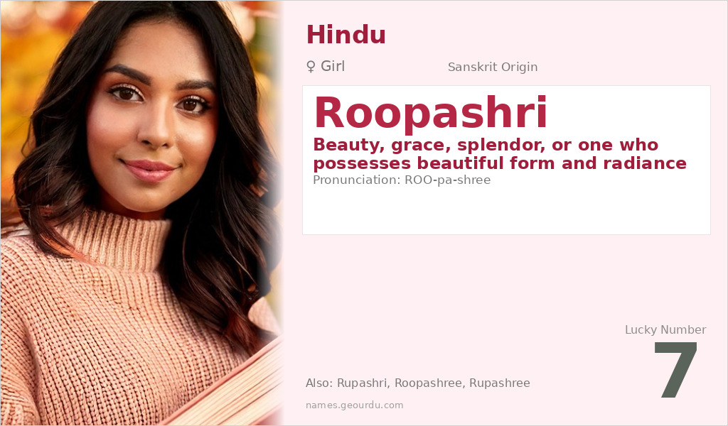 Roopashri Name Meaning and Details