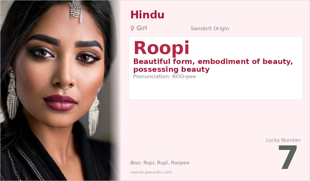 Roopi Name Meaning and Details