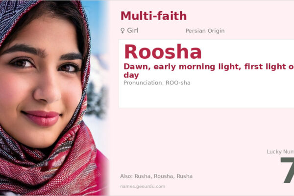 Roosha Name Meaning — Persian Origin, Girl Name & Details (2025)