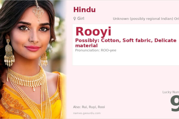 Rooyi Name Meaning — Origin, Gender & Details (2025)