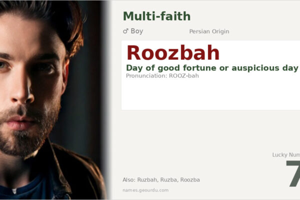 Roozbah Name Meaning — Persian Origin, Boy Name & Details (2025)