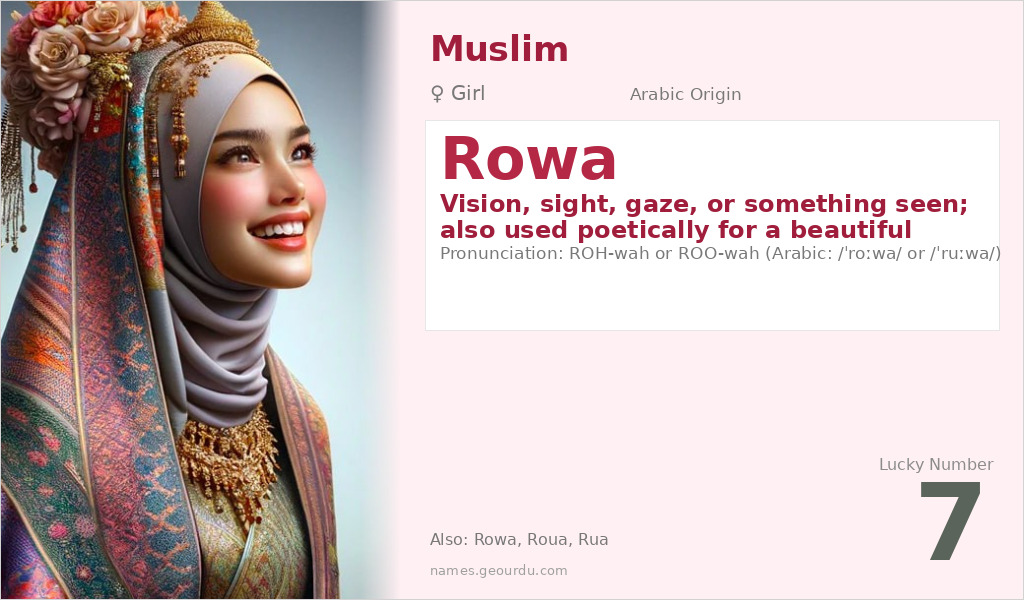 Rowa Name Meaning and Details